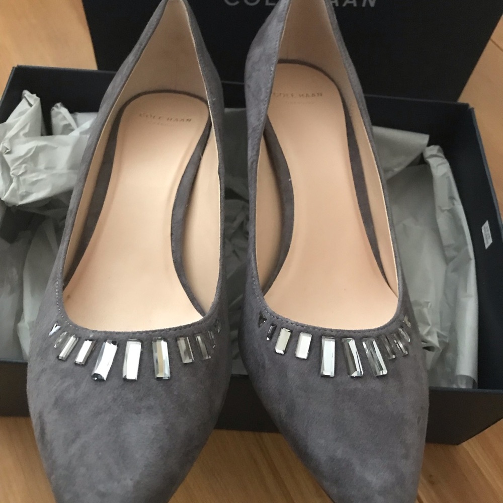 Cole Haan Garland Jeweled pump Gray